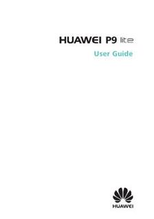 Huawei P9 Lite manual. Camera Instructions.